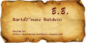 Bartánusz Baldvin névjegykártya